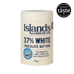 Islands Chocolate 37% White Chocolate Giant Buttons at Carvel Lane Coffee Cowes Isle of Wight
