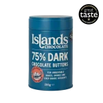 Islands Chocolate 75% Dark Chocolate Giant Buttons at Carvel Lane Coffee Cowes Isle of Wight