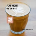 flat white at Carvel Lane Coffee Cowes Isle of Wight