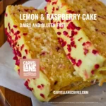 Lemon and Raspberry Loaf Cake - slice