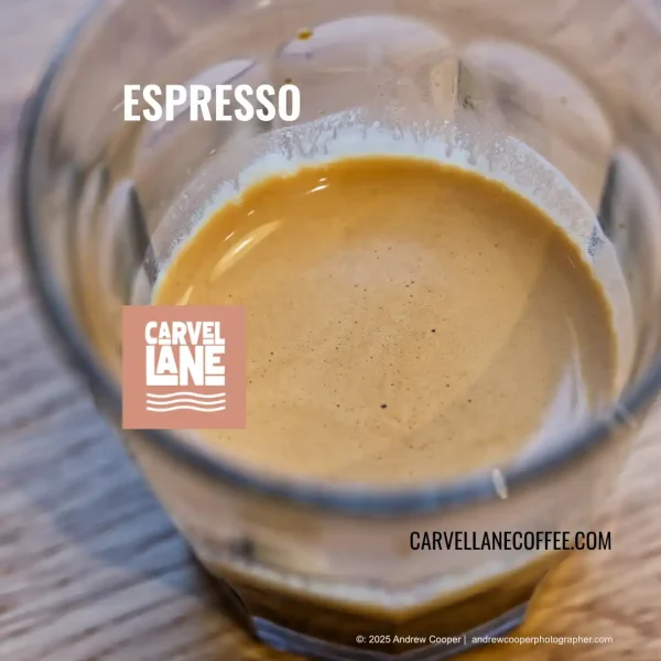 espresso at Carvel Lane Coffee Cowes Isle of Wight - close up