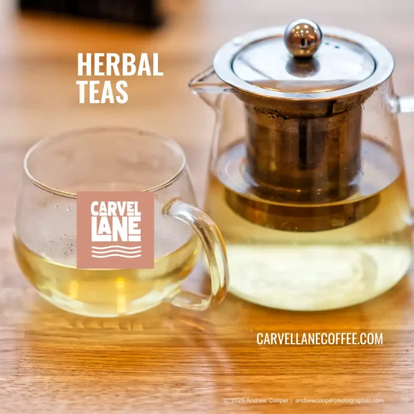 herbal teas at Carvel Lane Coffee Cowes Isle of Wight
